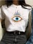 Kadın Beyaz Eye Baskılı Regular T-Shirt 1