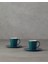 Hestia New Bone China 4 Parça 2 Kişilik Kahve Fincan Takımı Koyu Yeşil 2