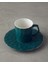 Hestia New Bone China 4 Parça 2 Kişilik Kahve Fincan Takımı Koyu Yeşil 3