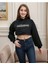 Ligves Zaya Kapuşonlu Crop Sweatshirt 1