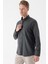 Siyah Uzun Kollu Gabardin Sert Yaka Cepli Casual Comfort Fit Rahat Kesim Gömlek 1004235108 3