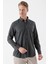 Siyah Uzun Kollu Gabardin Sert Yaka Cepli Casual Comfort Fit Rahat Kesim Gömlek 1004235108 4