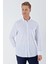Beyaz Uzun Kollu BaskılıCepli %100 Pamuk Casual Comfort Fit Rahat Kesim Gömlek 1004230225 1