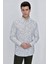 Koyu Yeşil Uzun Kol Baskılı Düğmeli Yaka Cepli Comfort Fit Rahat Kesim Klasik Gömlek 1004225201 3