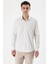 Açık Krem Uzun Kollu Armürlü Cepsiz Pamuklu Likralı Slim Fit Dar Kesim Gömlek 1004240193 1