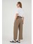 Paça Detaylı Modal Pantolon Mocha 4