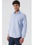 Mavi Uzun Kollu Armürlü Cepsiz Pamuklu Likralı Slim Fit Dar Kesim Gömlek 1004240193 1