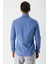 Mavi Uzun Kollu Armürlü Cepsiz Pamuklu Likralı Slim Fit Dar Kesim Gömlek 1004240193 2