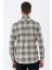 Açık Bej Uzun Kollu Ekoseli Gabardin Sert Yaka Cepli Garnili Casual Comfort Fit Gömlek 1004235111 2