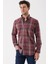 Uzun Kollu Ekoseli Gabardin Sert Yaka Cepli Garnili Casual Comfort Fit Gömlek 1004235110 2