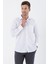 Beyaz Uzun Kollu Bez Ayağı Sert Yaka Cepli Pamuklu Comfort Fit Rahat Kesim Gömlek 1004235351 2