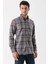 Uzun Kollu Ekoseli Gabardin Sert Yaka Cepli Garnili Casual Comfort Fit Gömlek 1004235110 1
