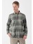 Uzun Kollu Ekoseli Gabardin Sert Yaka Cepli Garnili Casual Comfort Fit Gömlek 1004235112 1