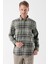 Uzun Kollu Ekoseli Gabardin Sert Yaka Cepli Garnili Casual Comfort Fit Gömlek 1004235112 2
