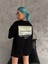 Tua Moda Unisex Baskılı Oversize T-Shirt - Siyah 1