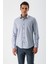 Gri Uzun Kollu Armürlü Cepsiz Pamuklu Likralı Slim Fit Dar Kesim Gömlek 1004240193 1