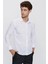Beyaz Düz Desen Slim Fit Uzun Kol Gömlek 25057600 1