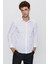 Beyaz Düz Desen Slim Fit Uzun Kol Gömlek 25057600 3