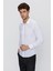 Beyaz Düz Desen Slim Fit Uzun Kol Gömlek 25057600 4