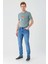 Koyu Mavi Gabardin Pamuklu 5 Cepli Slim Fit Dar Kesim Casual Denim Pantolon 1023240154 5