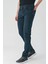 Koyu Lacivert Armürlü Pamuklu 5 Cepli Slim Fit Dar Kesim Casual Denim Pantolon 1023240157 1