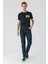 Koyu Lacivert Armürlü Pamuklu 5 Cepli Slim Fit Dar Kesim Casual Denim Pantolon 1023240157 3