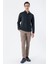 Koyu Haki Uzun Kollu Desenli Örme Cepsiz Likralı Casual Slim Fit Dar Kesim Gömlek 1004235115 2