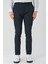 Siyah Armürlü Pamuklu Yan Cepli Slim Fit Dar Kesim Casual Pantolon 1003240156 2