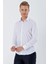 Beyaz Uzun Kollu Bez Ayağı Sert Yaka Cepsiz Pamuklu Basic Slim Fit Dar Kesim Gömlek 1004230357 2