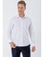 Beyaz Uzun Kollu Bez Ayağı Sert Yaka Cepsiz Pamuklu Basic Slim Fit Dar Kesim Gömlek 1004230357 3