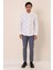 Beyaz Kısalabilir Kollu Desenli Jakarlıcepsiz %100 Pamuk Casual Slim Fit Gömlek 1004230183 3