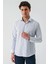Beyaz Uzun Kollu Çizgili Armürlü Cepsiz Pamuklu Klasik Slim Fit Dar Kesim Gömlek 1004240229 1