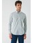 Beyaz Uzun Kollu Baskılı Sert Yaka Cepsiz Pamuklu Likralı Klasik Slim Fit Gömlek 1004240143 2