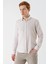 Bej Uzun Kollu Çizgili Biritli Yaka Pamuklu Likralı Casual Slim Fit Dar Kesim Gömlek 1004240233 2
