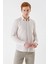 Bej Uzun Kollu Çizgili Biritli Yaka Pamuklu Likralı Casual Slim Fit Dar Kesim Gömlek 1004240233 3