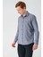 Gri Uzun Kollu Oxford Cepsiz Pamuklu Klasik Slim Fit Dar Kesim Gömlek 1004240235 3