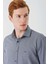 Gri Uzun Kollu Oxford Cepsiz Pamuklu Klasik Slim Fit Dar Kesim Gömlek 1004240235 4