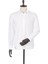 Beyaz Uzun Kol Filafil Sert Yaka Slim Fit Dar Kesim Basic Gömlek 1004225008 3