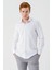 Beyaz Uzun Kollu Oxford Cepsiz Pamuklu Klasik Slim Fit Dar Kesim Gömlek 1004240235 3