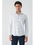 Koyu Lacivert Uzun Kollu Desenli Armürlü Cepsiz Pamuklu Klasik Slim Fit Dar Kesim Gömlek 1004240189 1