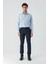Lacivert Armürlü Pamuklu Yan Cepli Slim Fit Dar Kesim Casual Pantolon 1003240156 4