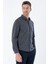 Gri Uzun Kollu Desenli Örme Cepsiz Likralı Casual Slim Fit Dar Kesim Gömlek 1004235115 5