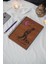 Mustafa Kemal Atatürk (A5) Ahşap Kapaklı Okul Defteri- Günlük - Çizgisiz Defter (Ahşap Rengi Ceviz) 1
