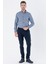Lacivert Armürlü %100 Pamuk Yan Cepli Slim Fit Dar Kesim Casual Pantolon 1003235117 4