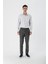Koyu Kahverengi Desenli Pamuklu Likralı Yan Cepli Slim Fit Dar Kesim Klasik Pantolon 1003240153 4