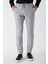 Açık Gri Likralı Yan Cepli Lastikli Slim Fit Dar Kesim Casual Pantolon 1003240155 1