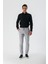Açık Gri Likralı Yan Cepli Lastikli Slim Fit Dar Kesim Casual Pantolon 1003240155 2