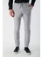 Açık Gri Likralı Yan Cepli Lastikli Slim Fit Dar Kesim Casual Pantolon 1003240155 3