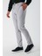Açık Gri Likralı Yan Cepli Lastikli Slim Fit Dar Kesim Casual Pantolon 1003240155 5