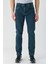 Koyu Haki Gabardin 5 Cepli Slim Fit Dar Kesim Casual Denim Jean Kot Pantolon 1023240150 2